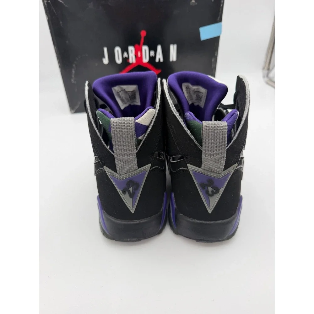 Air Jordan 7 Retro Ray Allen Bucks Black Purple Fir 304775-053 Mens 8.5 OG Box